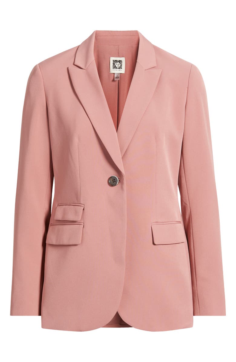 Anne Klein Stacked Pocket One-Button Blazer, Alternate, color,