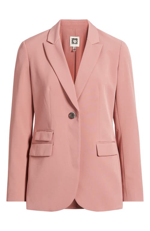 Anne Klein Stacked Pocket One-button Blazer In Pink