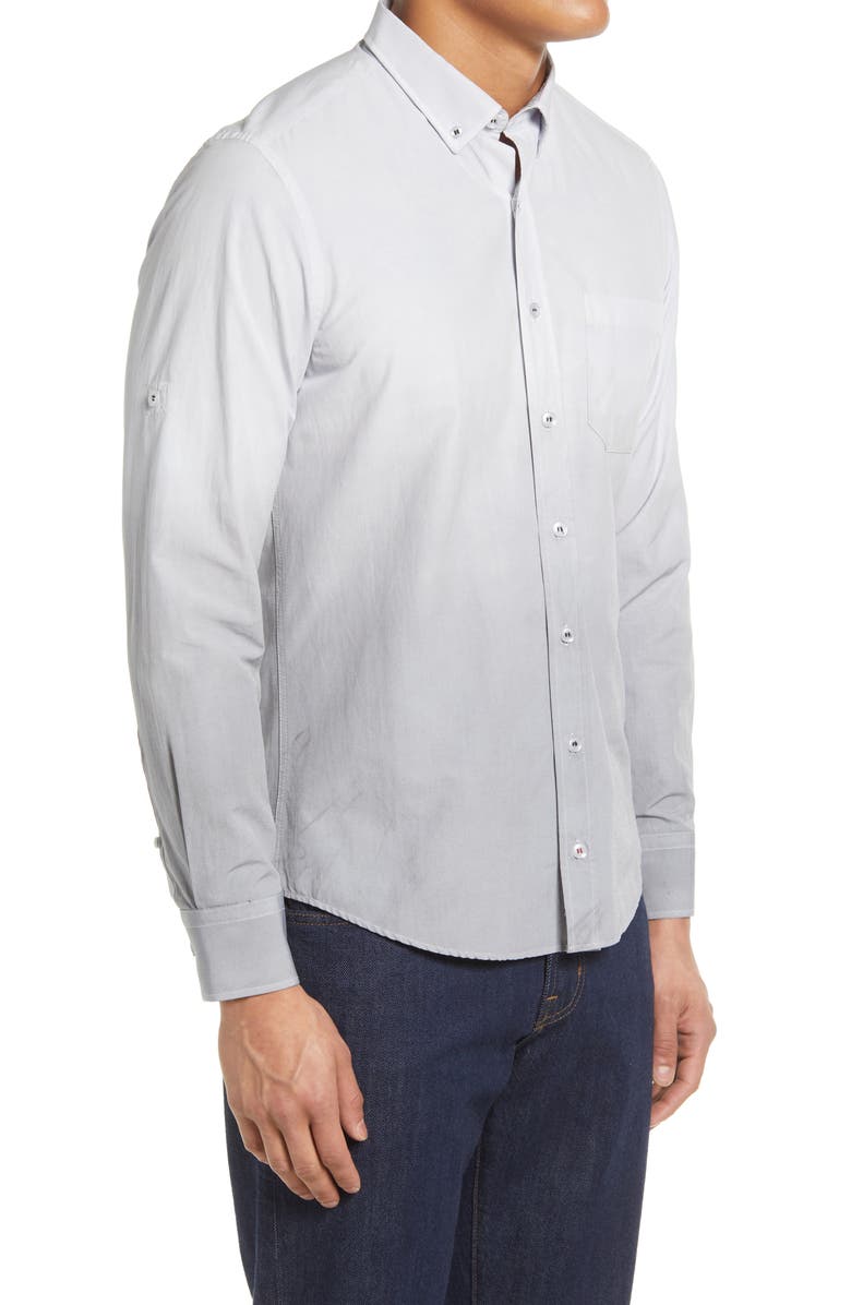 Stone Rose Long Sleeve Stretch Button-Down Shirt, Alternate, color, White