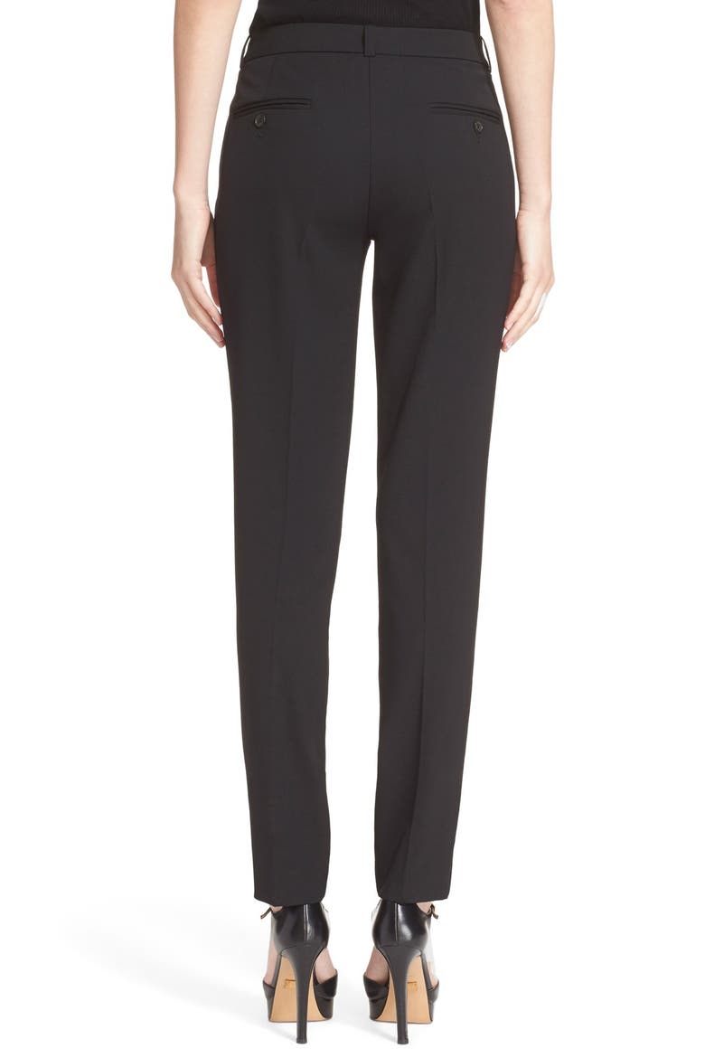 Samantha Stretch Wool Straight Leg Pants, Alternate, color, BLACK