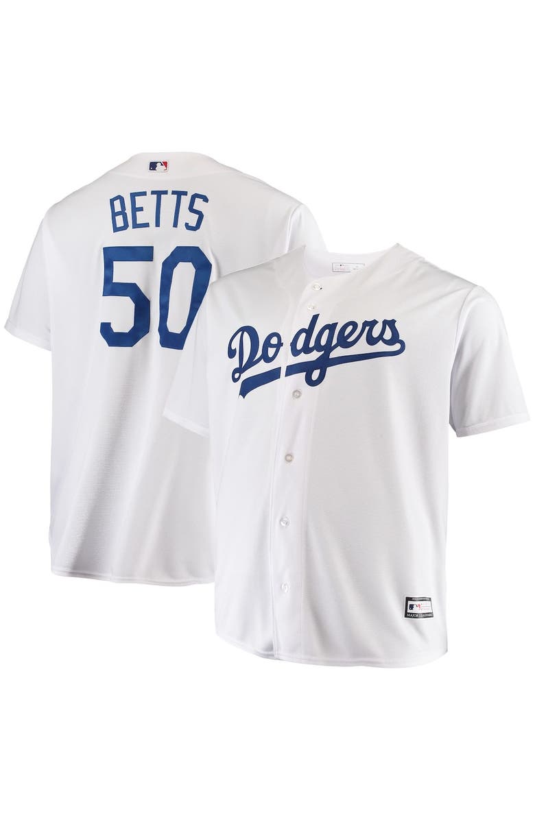 PROFILE Men's Mookie Betts White Los Angeles Dodgers Big & Tall Replica Player Jersey, Alternate, color, 