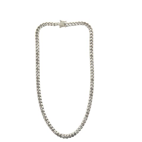 Miami Cuban Link Necklace 6.5mm 18" Sterling Silver
