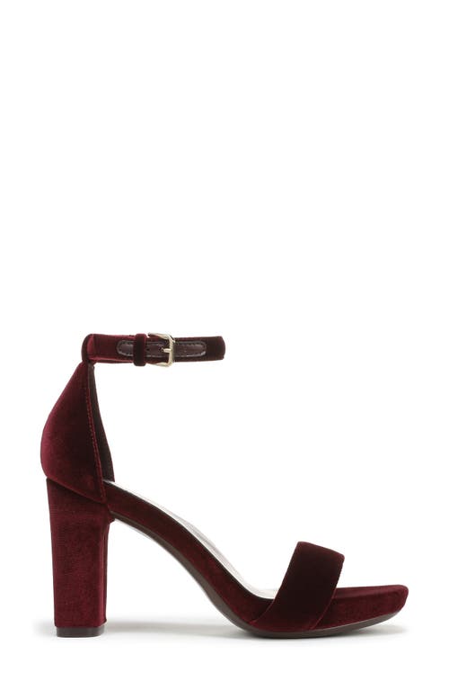 Naturalizer Joy Ankle Strap Sandal In Burgundy