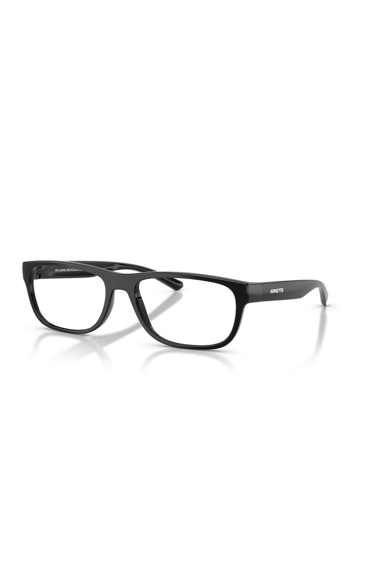 58mm Rectangle optical glasses, Main, color, Black