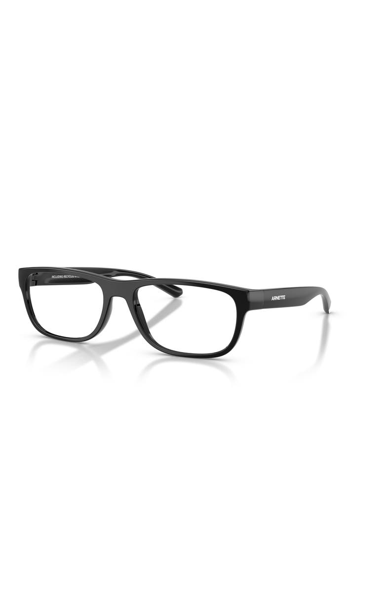 ARNETTE 58mm Rectangle optical glasses, Main, color, Black