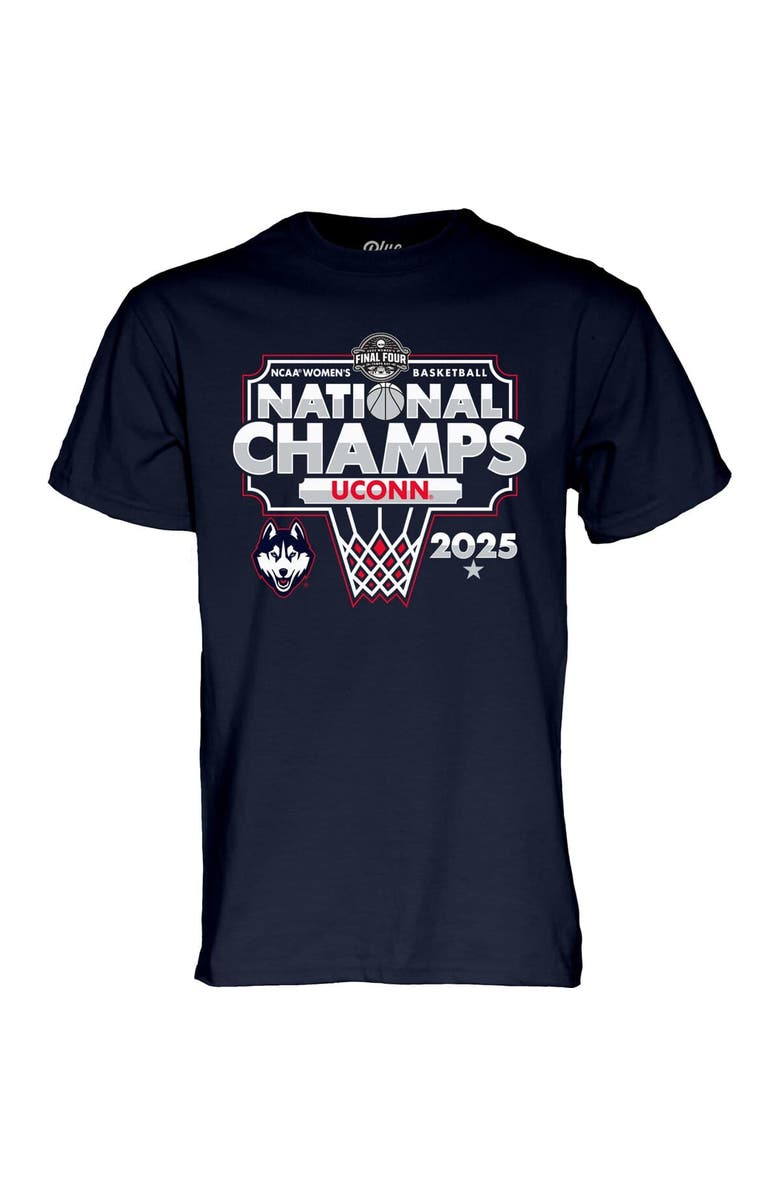 BLUE 84 Men's Blue 84  Navy UConn Huskies 2025 NCAA Women's Basketball National Champions Bracket T-Shirt, Alternate, color, 