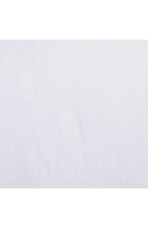 Nautica Solid T200 Cotton Percale Fitted Sheets Bedding In Deck White