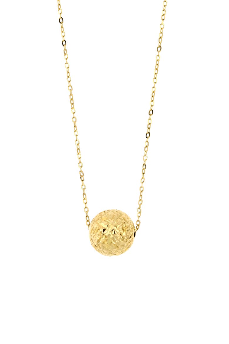 14K Yellow Gold Ball Pendant Necklace (Nordstrom Exclusive), Alternate, color, 14K YELLOW GOLD