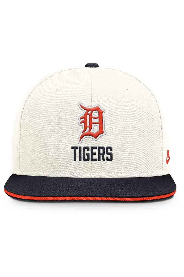 Men's Nike Cream/Navy Detroit Tigers Cooperstown Pro Dri-FIT Snapback Hat, Alternate, color, Cream