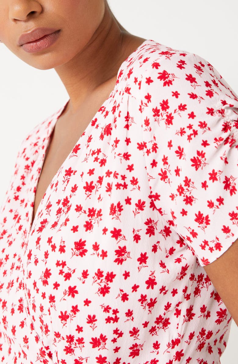 & Other Stories Print Short Sleeve Wrap Dress, Alternate, color, 