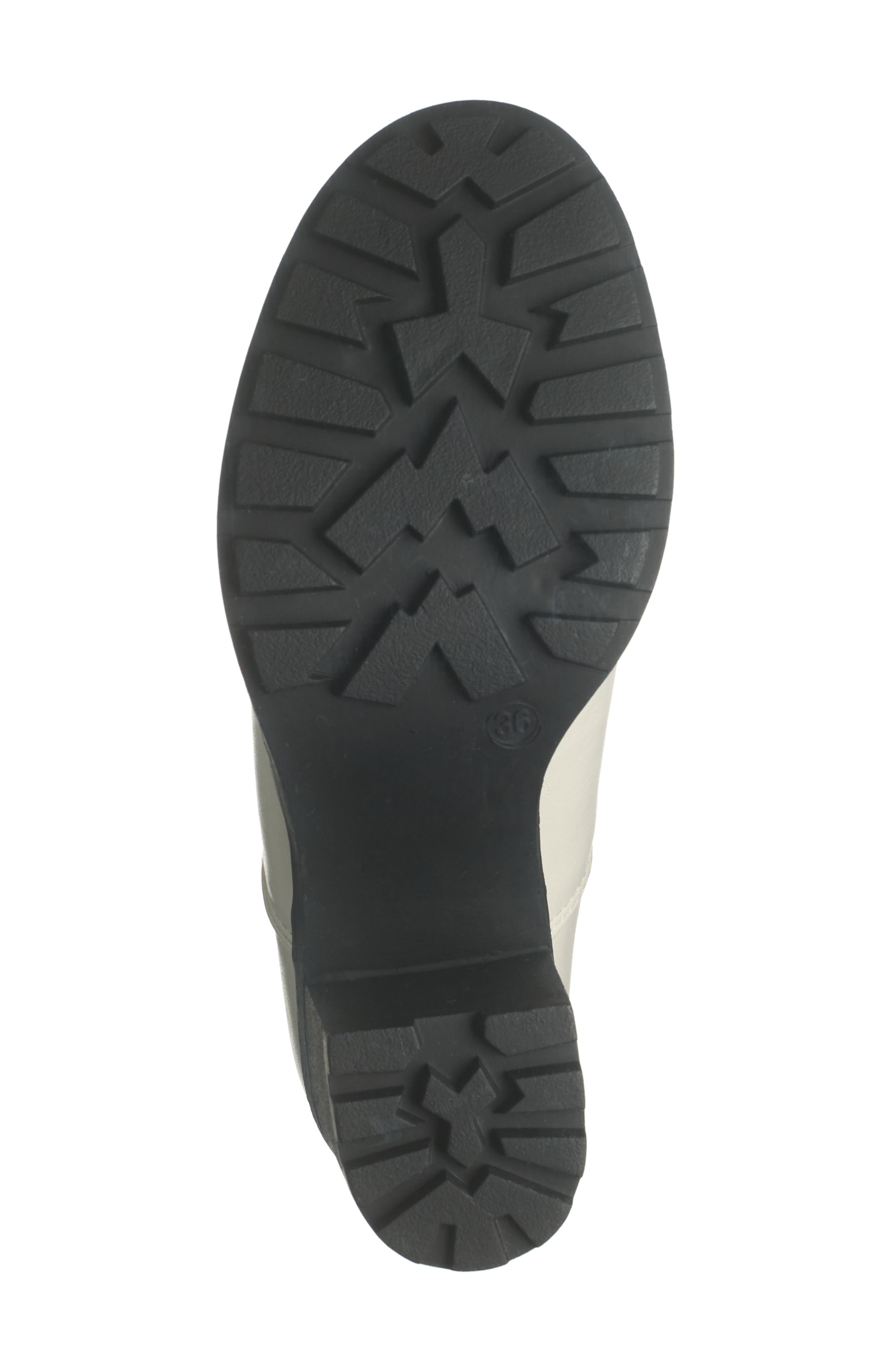 CHASE AND CHLOE Chase & Chloé Leo Lug Sole Bootie, Alternate, color, White Pu