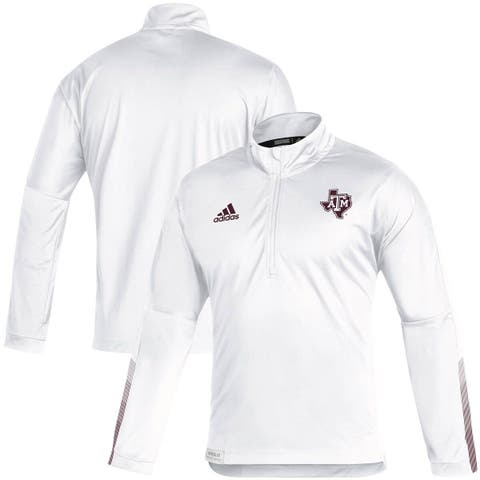 Men's adidas Maroon Texas A&M Aggies 2021 Sideline Primeblue Quarter-Zip Jacket