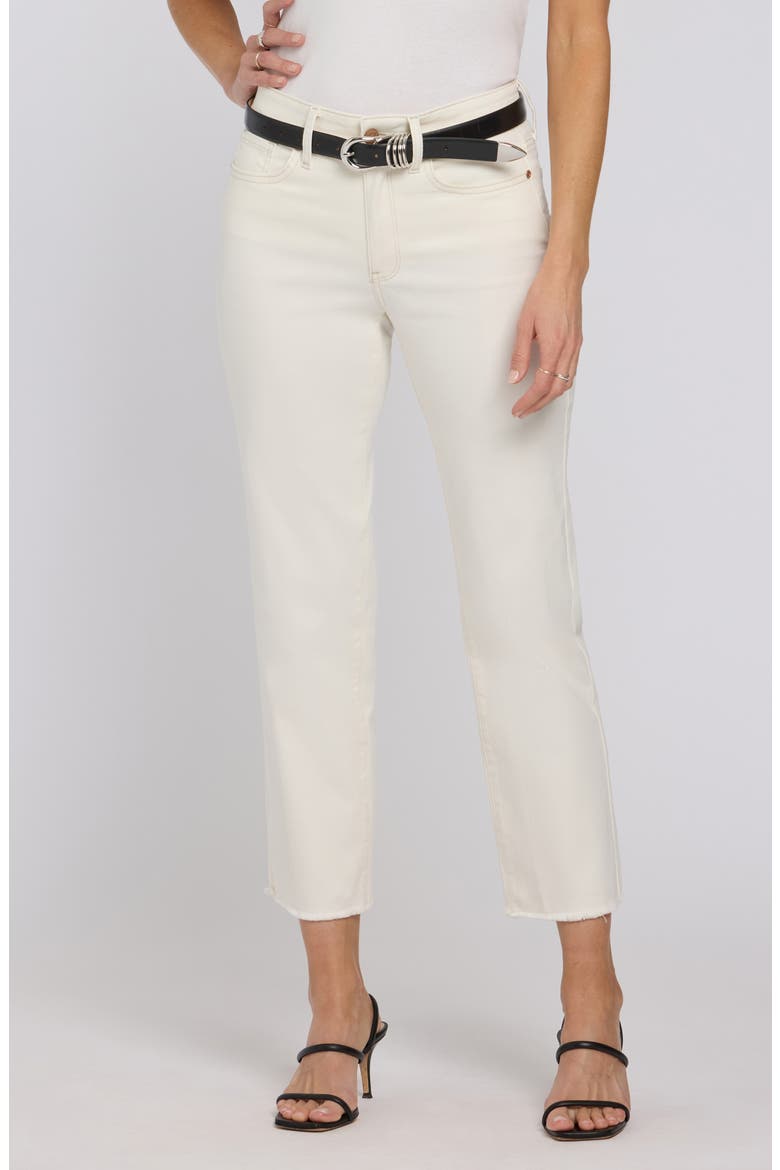 Marilyn Frayed Ankle Straight Leg Jeans, Main, color, VINTAGE WHITE