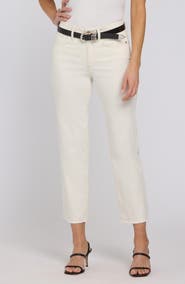 NYDJ Marilyn Frayed Ankle Straight Leg Jeans