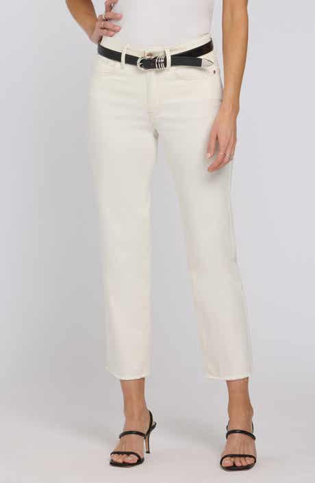 Marilyn Frayed Ankle Straight Leg Jeans