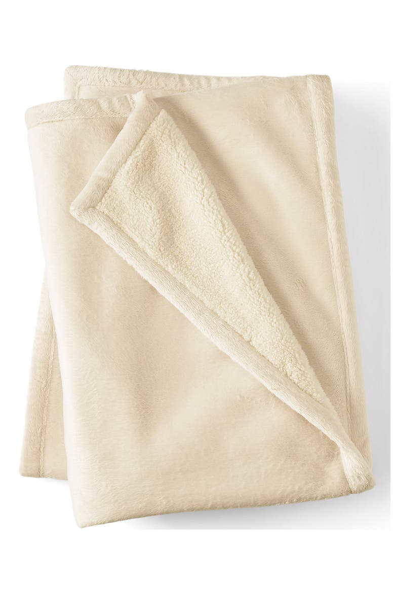 High Pile Fleece Throw Blanket, Main, color, Ivory Latte