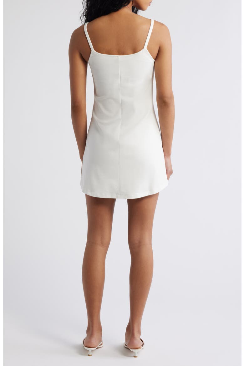 Spaghetti Strap Slip Minidress, Alternate, color, WHITE