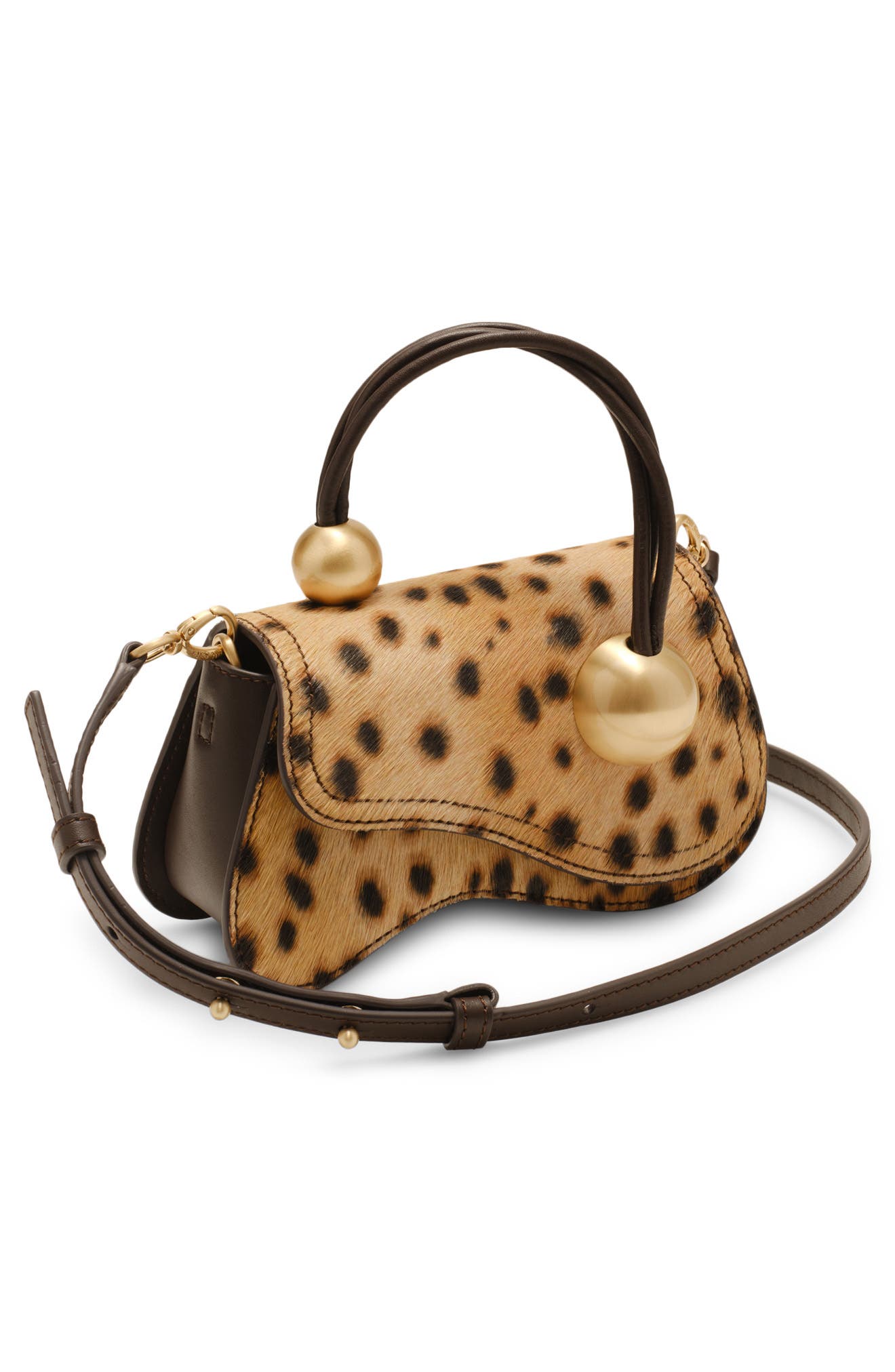 Kazia Nano Cheetah Print Genuine Calf Hair Crossbody Bag, Alternate, color, CHEETAH