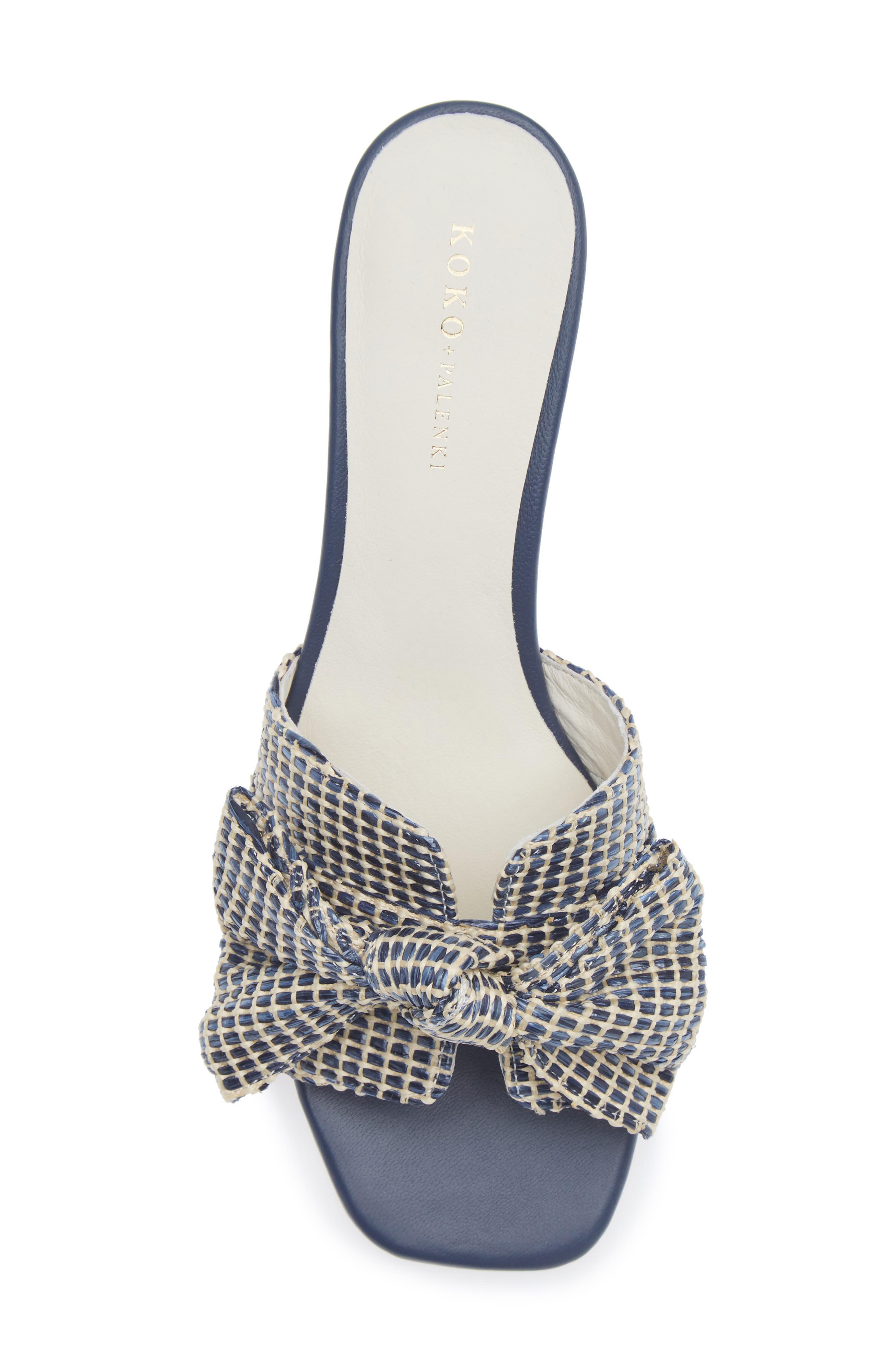 KOKO + PALENKI Kim 2 Slide Sandal, Alternate, color, Navy Raffia