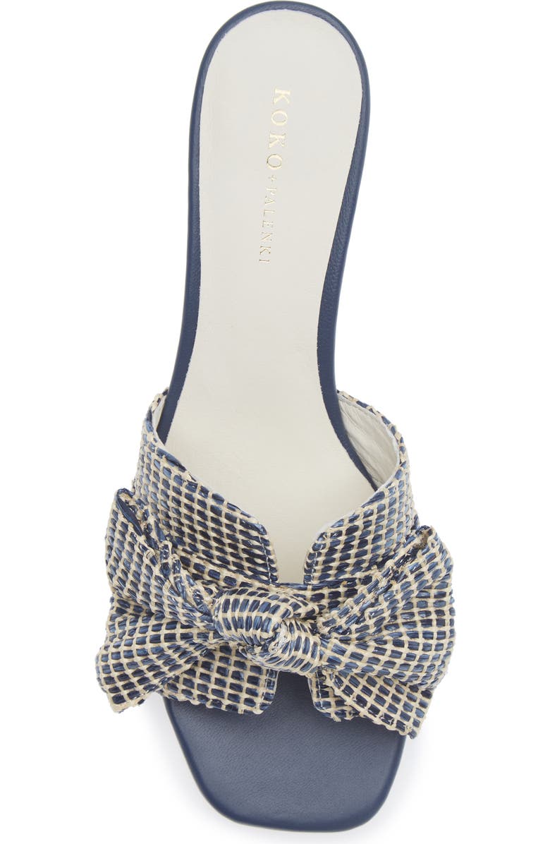 KOKO + PALENKI Kim 2 Slide Sandal, Alternate, color, Navy Raffia