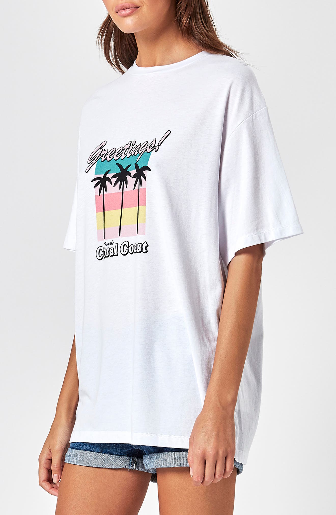 Charlie Holiday Greetings Oversize Boyfriend Graphic Tee (Women ...
