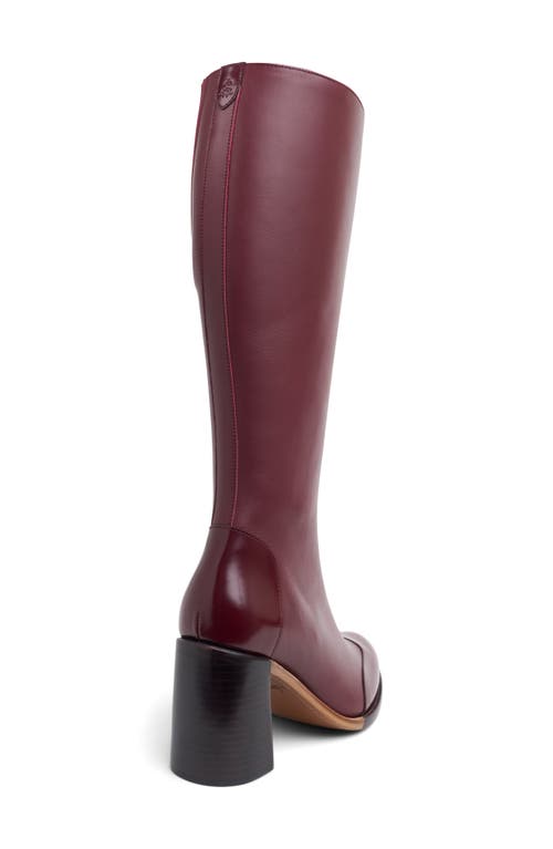 The Office Of Angela Scott Ms. Sylvie Knee High Boot In Burgundy
