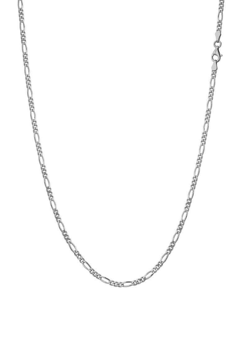 Men's Figaro Chain Necklace, Alternate, color, STERLING SILVER/ POLISHED