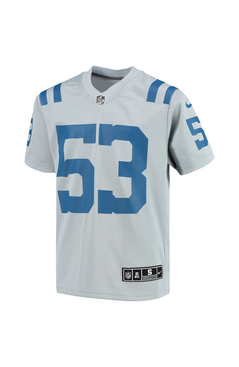 Nike Youth Nike Shaquille Leonard Gray Indianapolis Colts Inverted Team Game Jersey, Alternate, color, 
