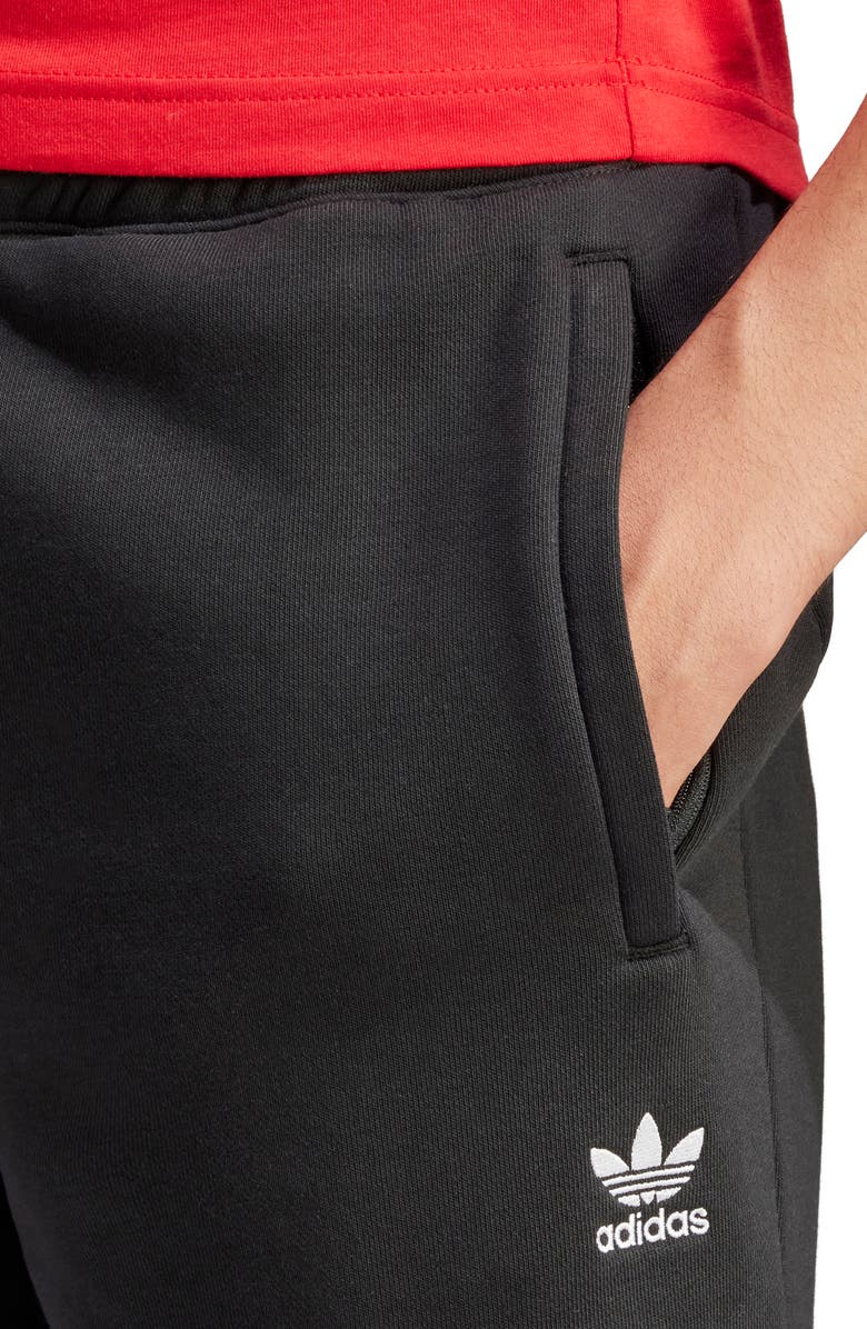 adidas Originals Trefoil Essentials Sweat Shorts, Alternate, color, Black