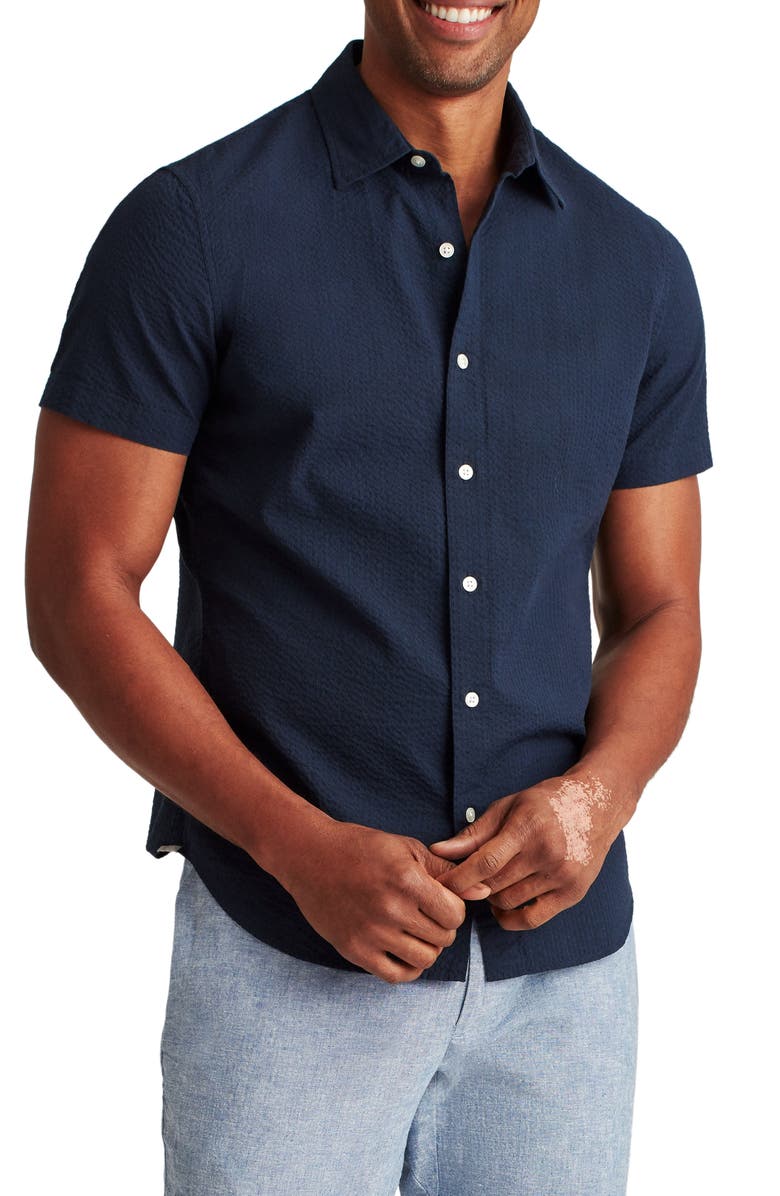 Bonobos Riviera Slim Fit Short Sleeve Button-Up Shirt, Main, color, 