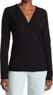 James Perse Long Sleeve Slub Jersey Henley
