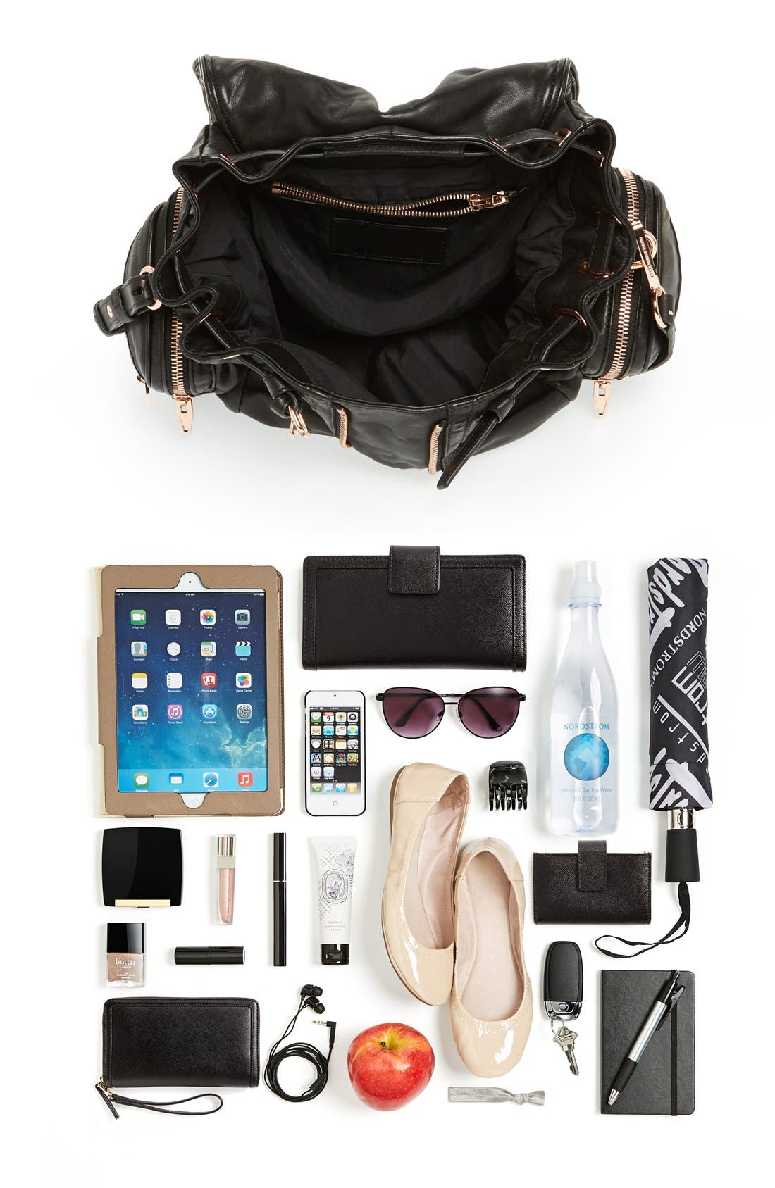 Alexander Wang 'Marti - Rose Gold' Leather Backpack, Alternate, color, 