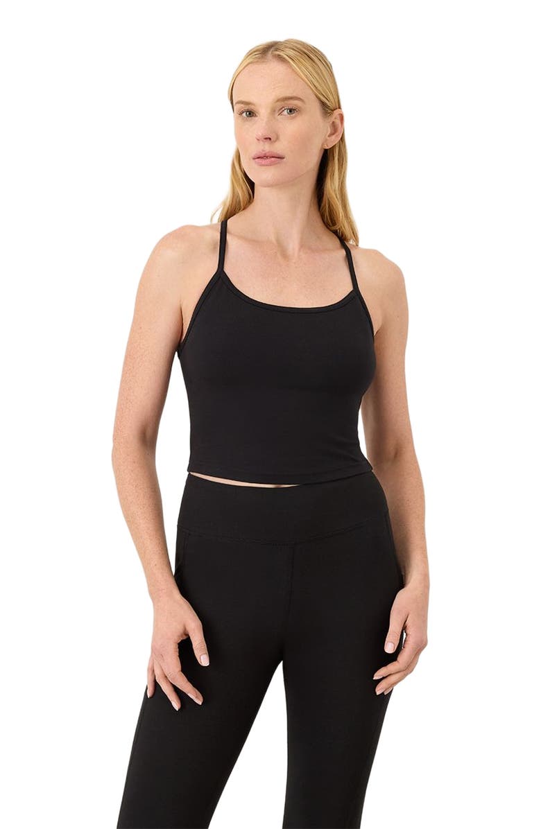Pact On The Go-To Shelf Bra Tank Made With Organic Cotton, Main, color, Black