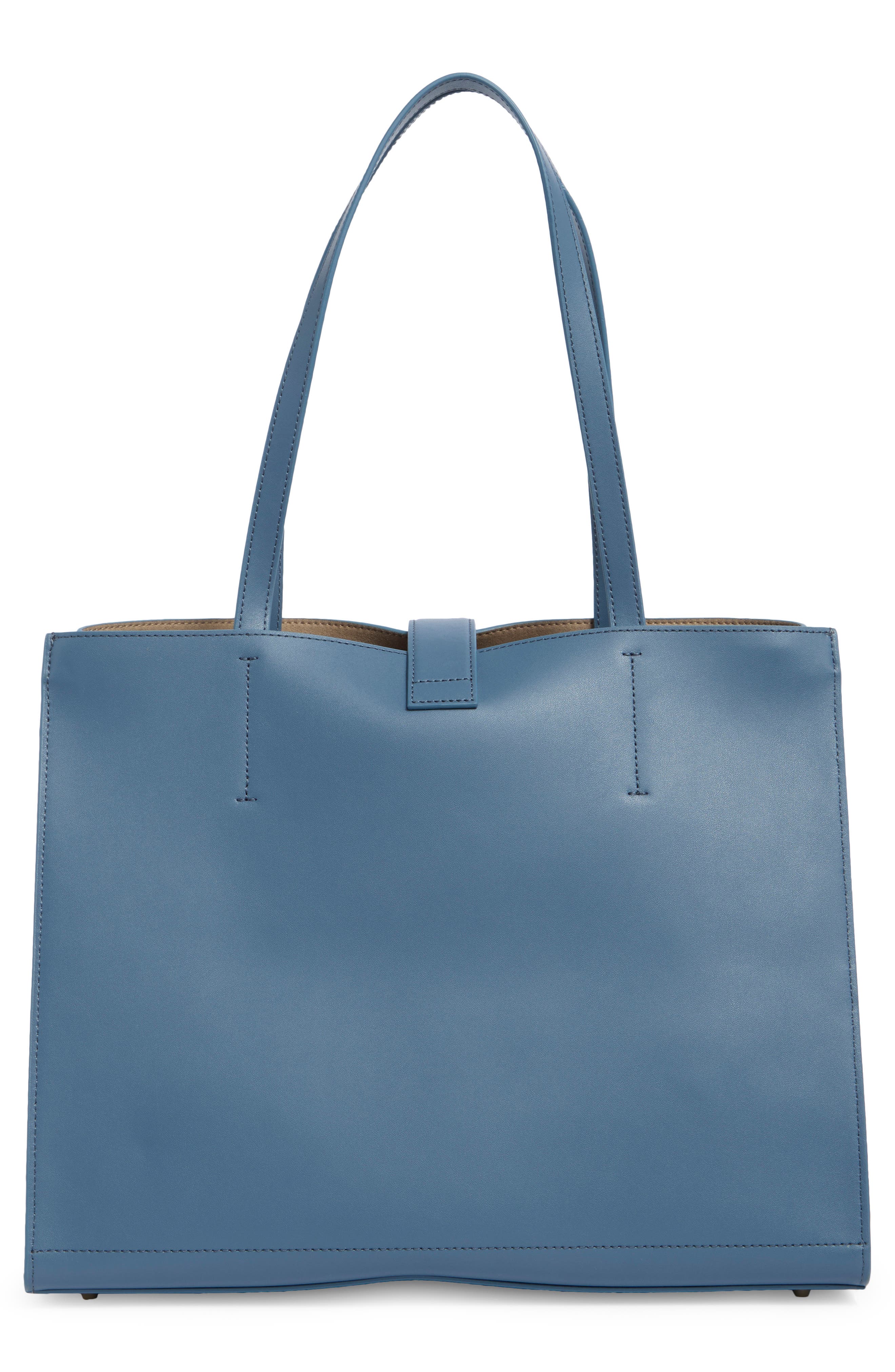 Mia Sofia Large Leather Tote, Alternate, color, DENIM