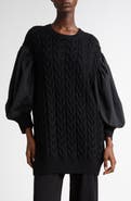 Max Mara Ancella Oversize Mixed Media Sweater