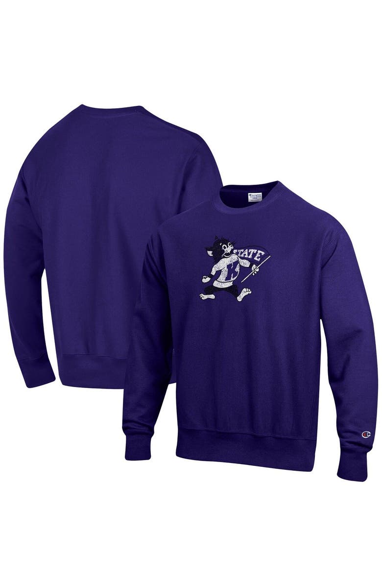 Champion Men's Champion Purple Kansas State Wildcats Vault Logo Reverse Weave Pullover Sweatshirt, Main, color, 