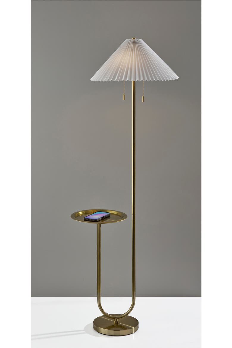 Uma Shelf Floor Lamp, Alternate, color, ANTIQUE BRASS