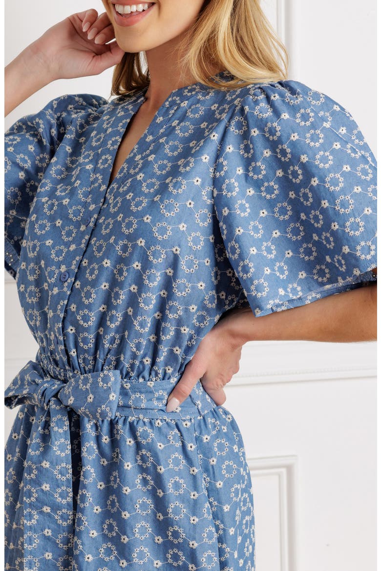 Embroidered Romper, Alternate, color, LIGHT INDIGO