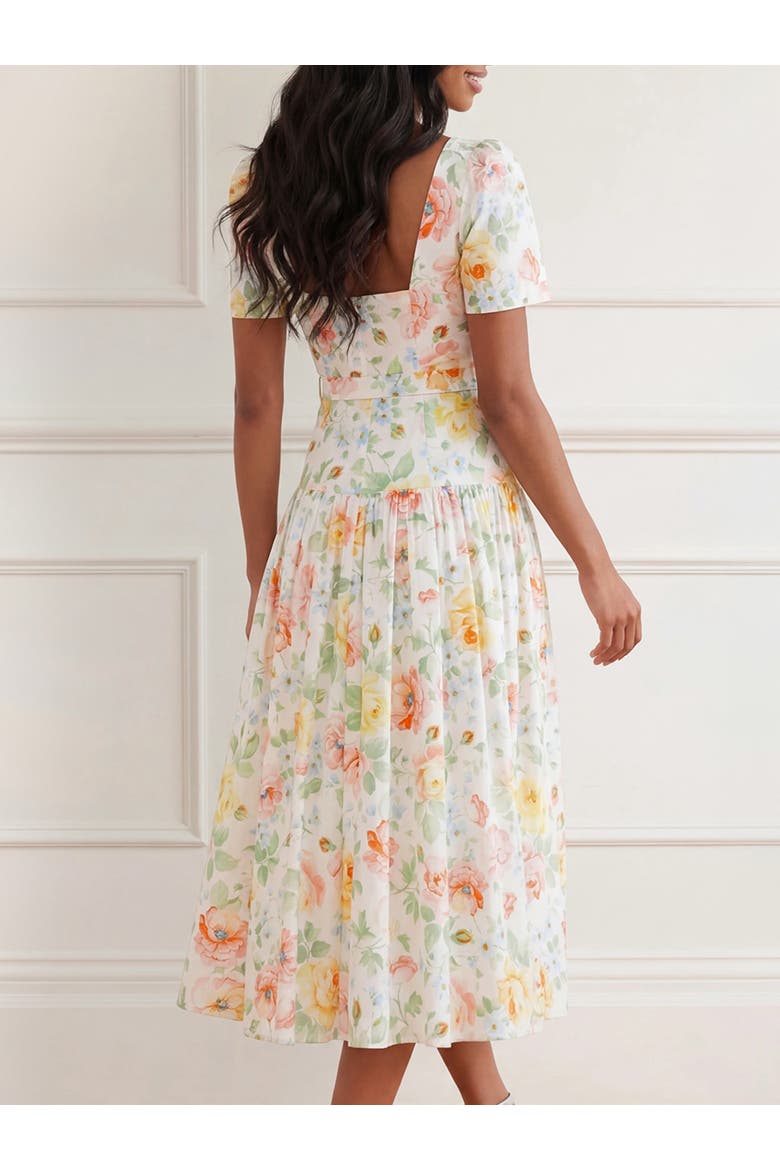 Sienna Rose Cotton Ballerina Dress, Alternate, color, Optic White