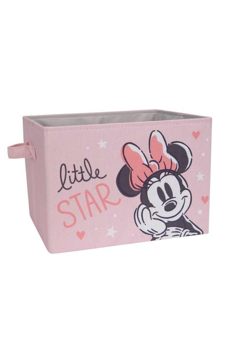 Lambs & Ivy Disney Baby Minnie Mouse Foldable Storage Basket/Container/Bin, Main, color, Pink