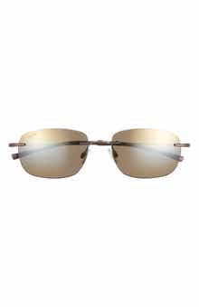 Maui Jim 55mm Core Rimless Rectangle Polarized Sunglasses