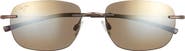Maui Jim 55mm Core Rimless Rectangle Polarized Sunglasses