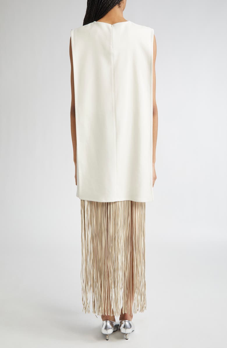 SPORTMAX Finnici Fringe Cady Sheath Dress, Alternate, color, Pink