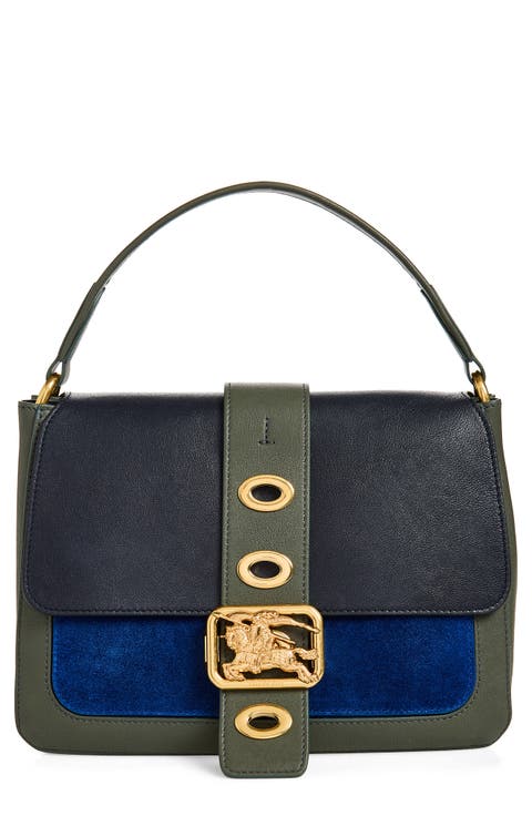 Small Rider Colorblock Leather Top Handle Bag