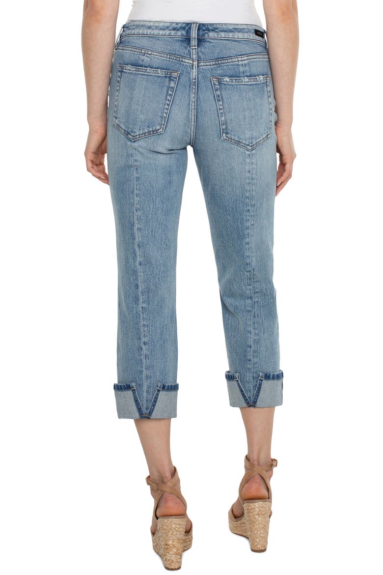 Marley Distressed Back Seam Girlfriend Jeans, Alternate, color, OLD COAST