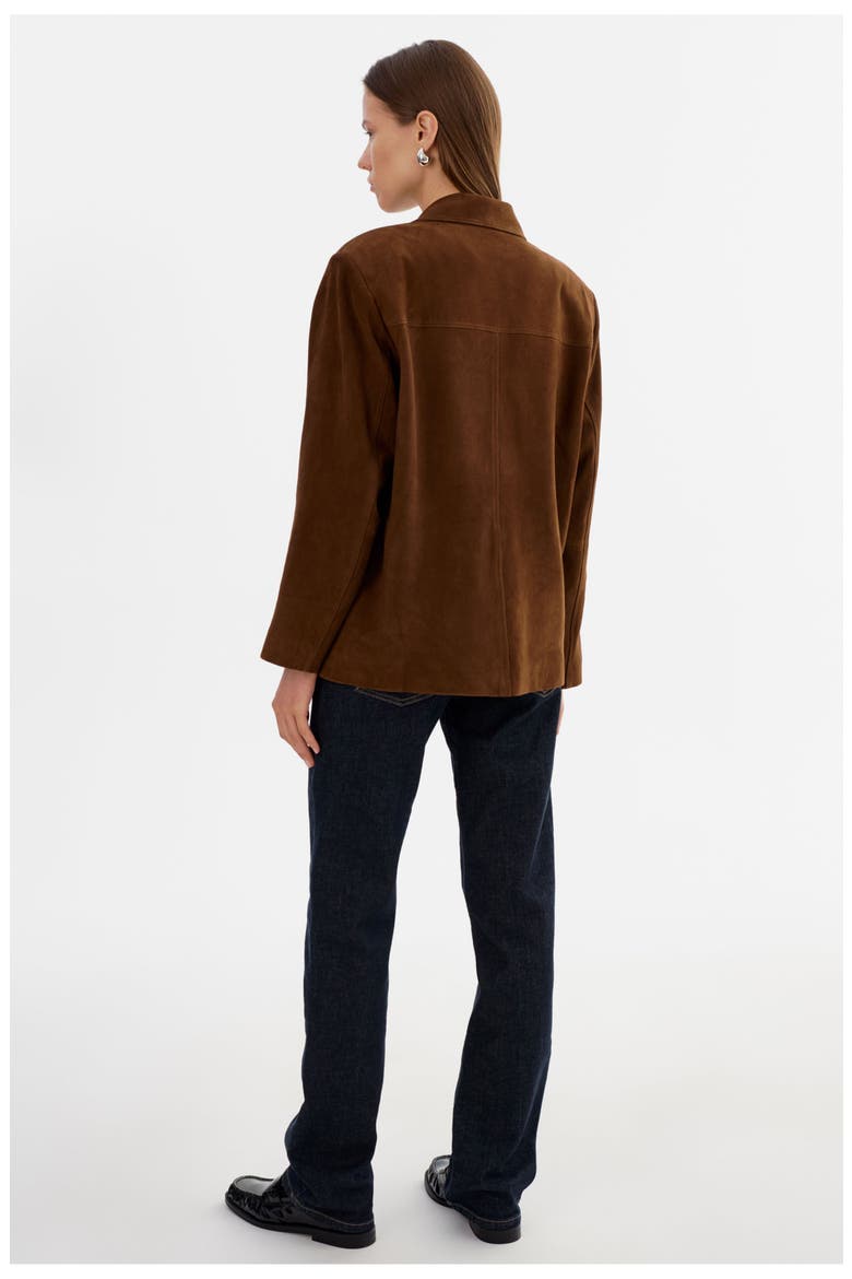 Tori | Suede Blazer Jacket, Alternate, color, Brown