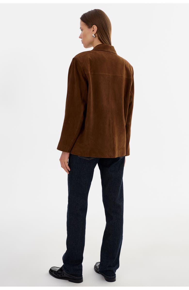 LAMARQUE Tori | Suede Blazer Jacket, Alternate, color, Brown