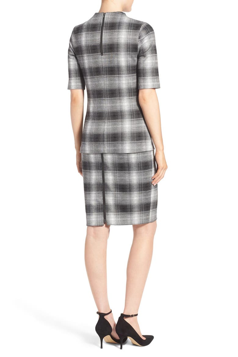 Plaid Pencil Skirt, Alternate, color, BLACK PLAID PATTERN