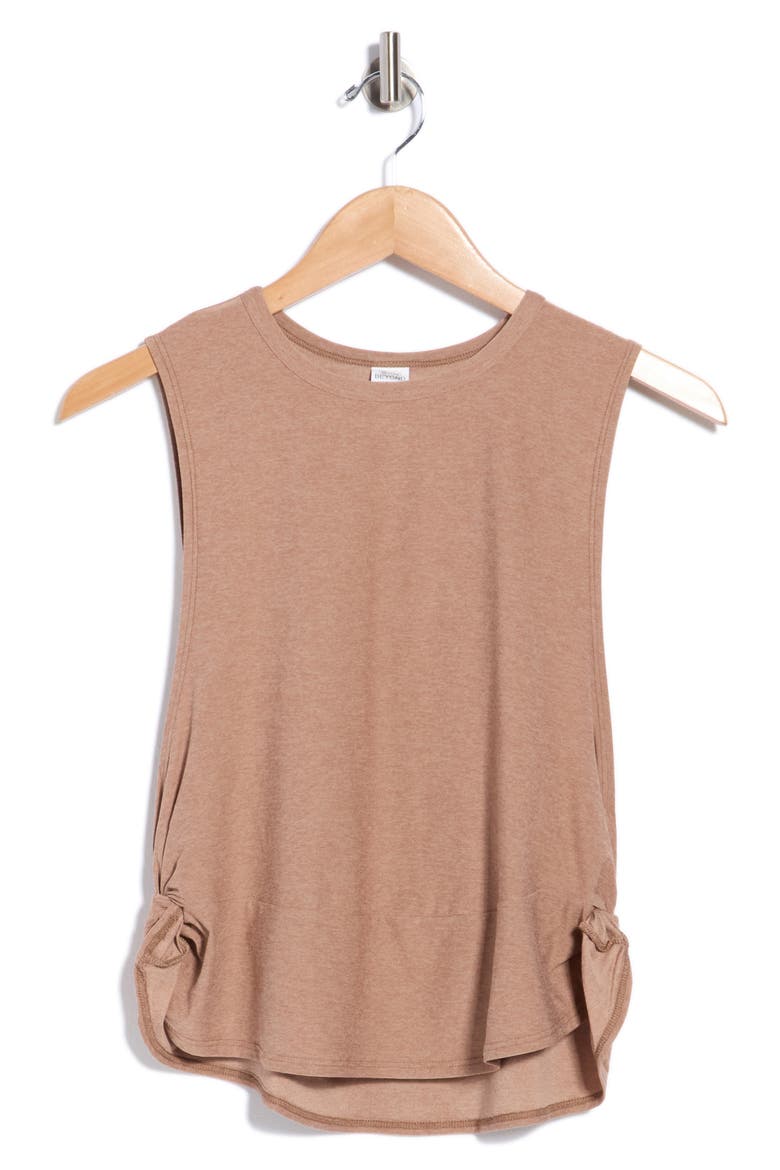 Featherweight Side Twist Tank, Alternate, color, DESERT SAND HEATHER
