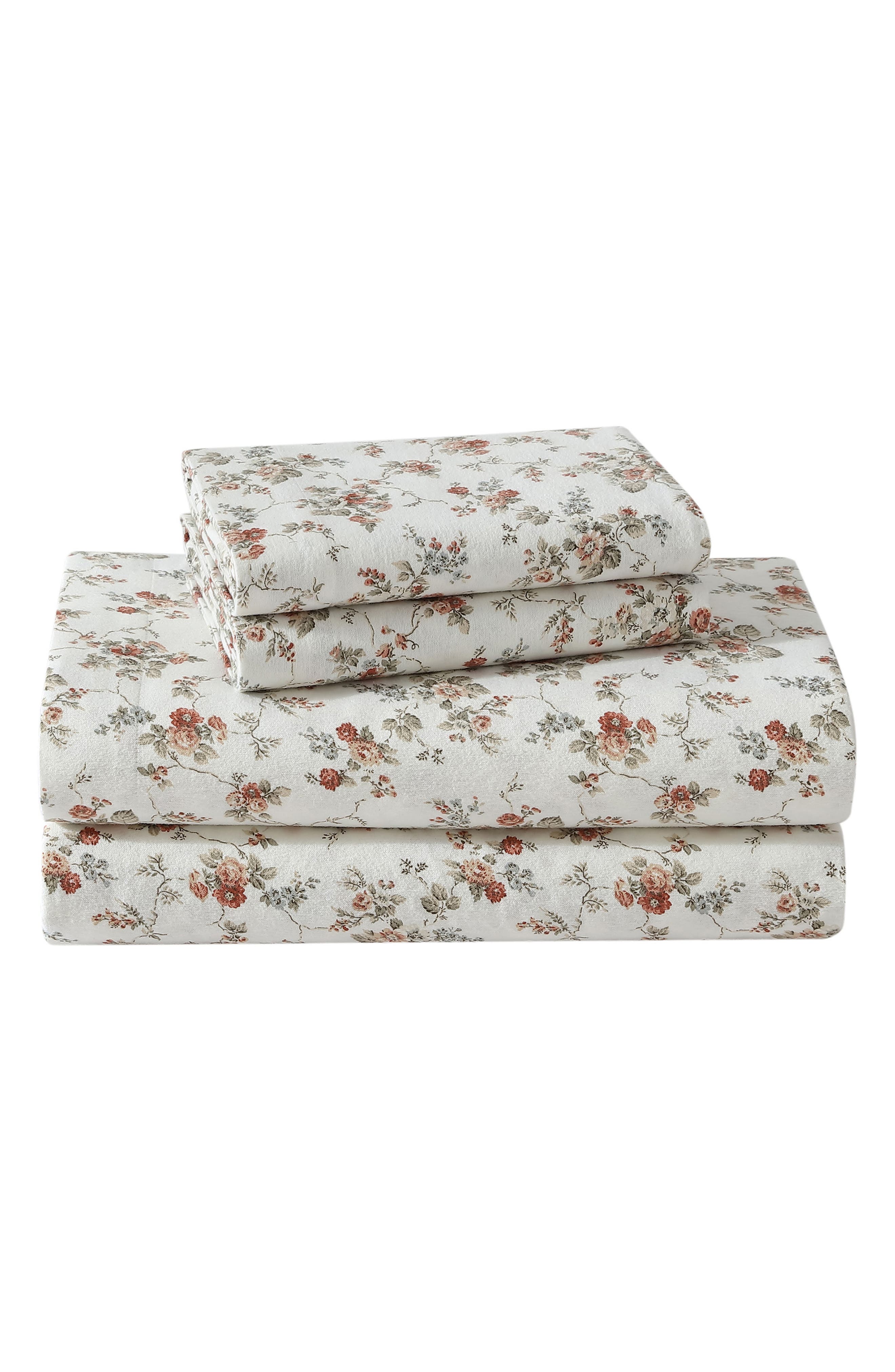 Laura Ashley Le Fleur Cotton Flannel Sheet Set